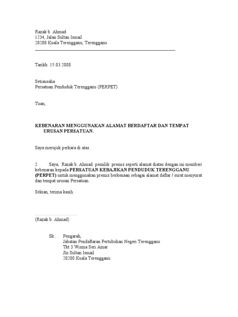 Bagi membuka ruang pergerakan ekonomi dalam negara, kkm telah . Surat Kebenaran Menggunakan Premis Letter 7saudara Com