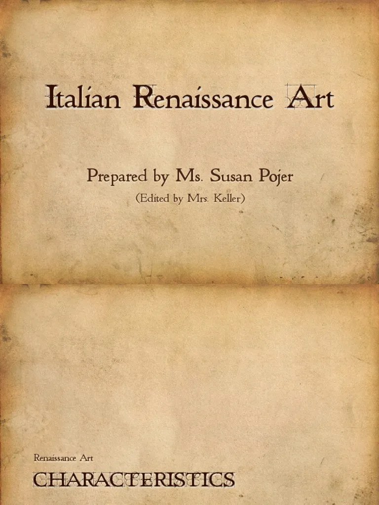 Italian Renaissance Art: Prepared By Ms. Susan Pojer | PDF | Raphael ...