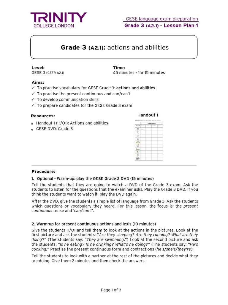 gese grade 3 lesson plan 1 actions and abilities final