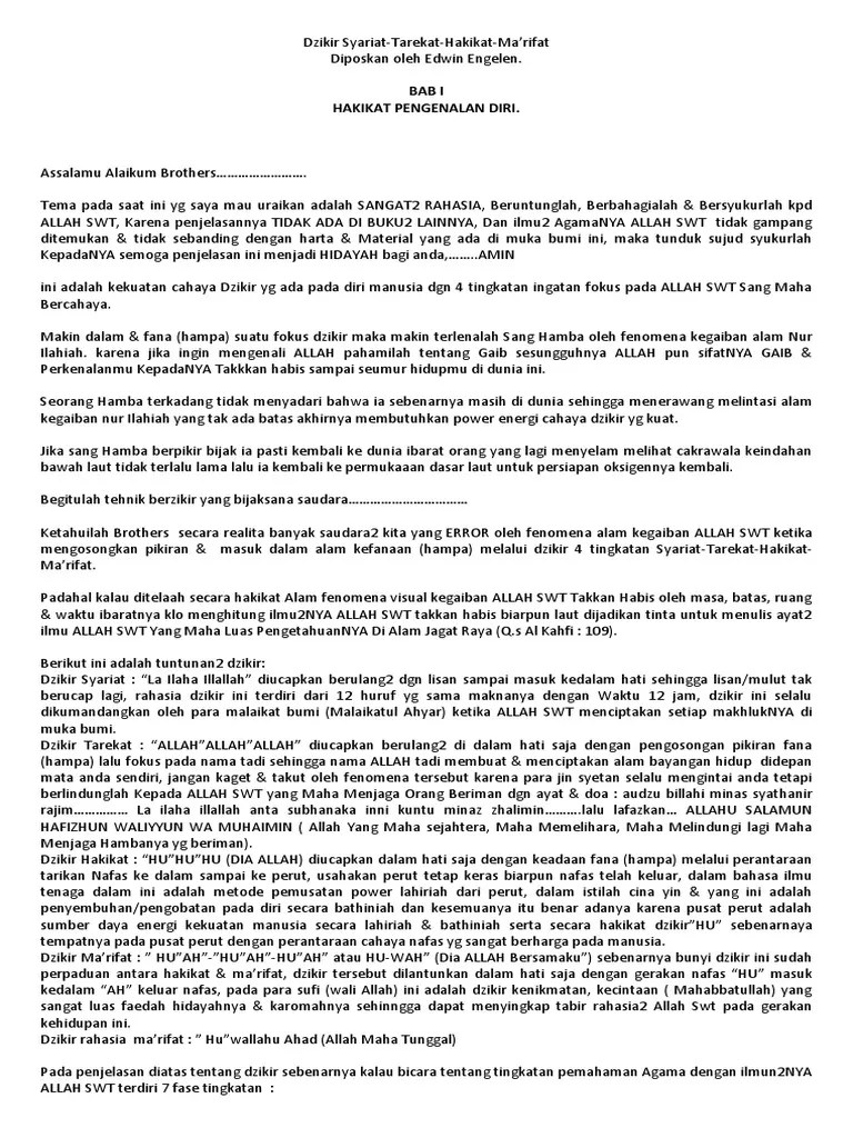 Pengertian wali pendahuluan segala puji bagi allah s.w.t. Hakikat Diri Yang Nyata Enak