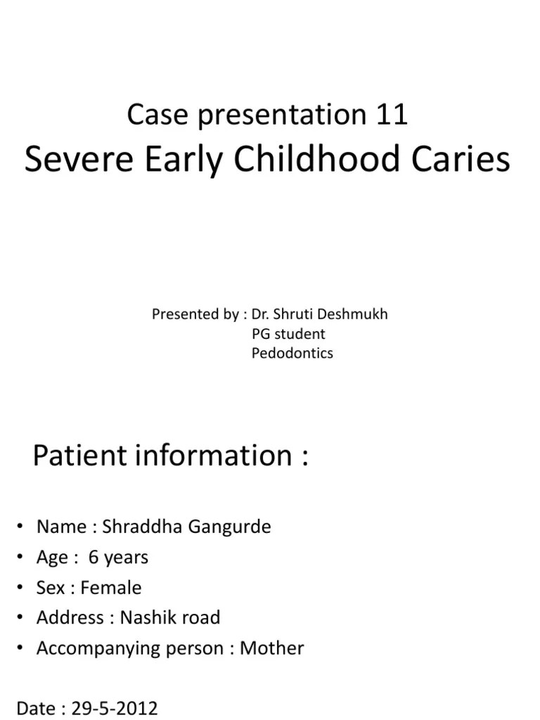 Case Presentation 11SshrutiHRUTI | Download Free PDF | Oral Hygiene | Dentistry