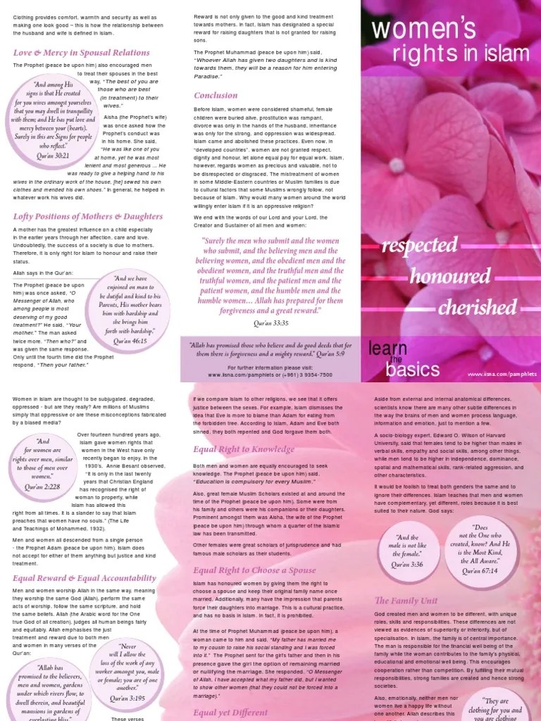 Womens Rights In Islam | PDF | Muhammad | Quran