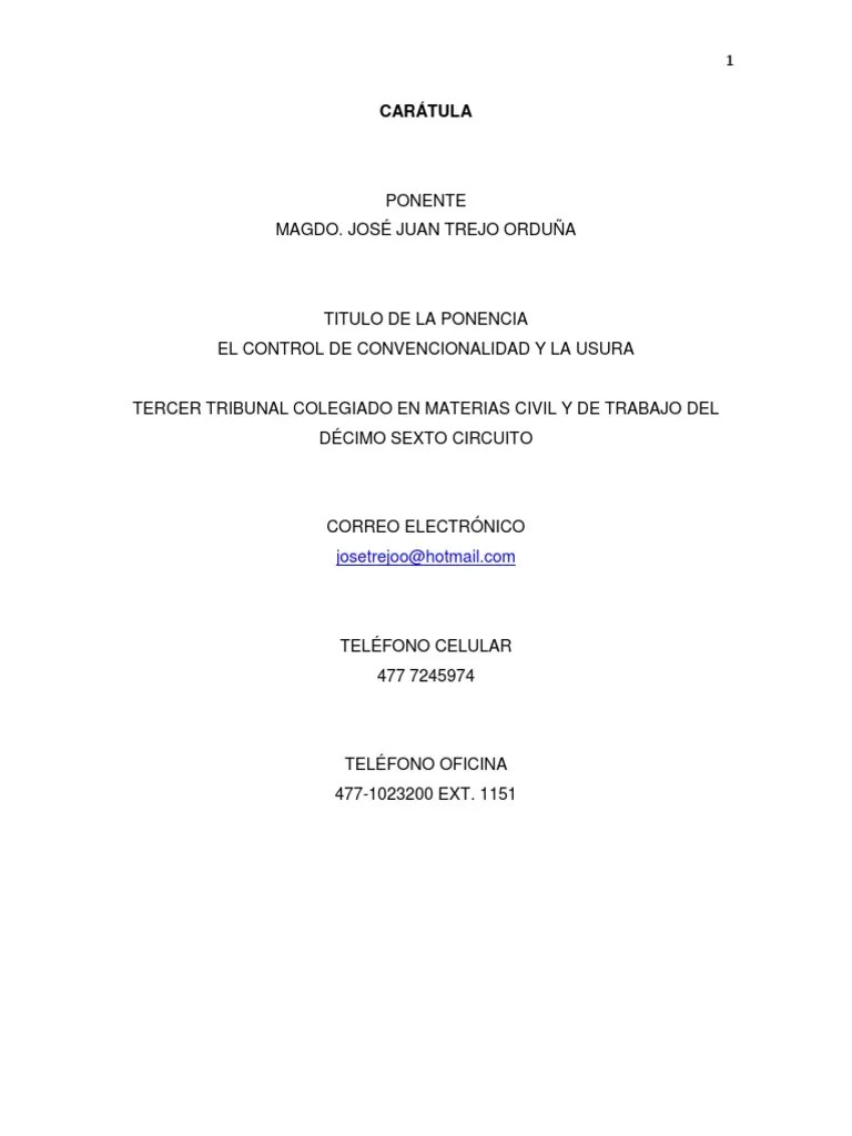 El Control De Convencionalidad Y La Usura | PDF | Caso De Ley | Juez