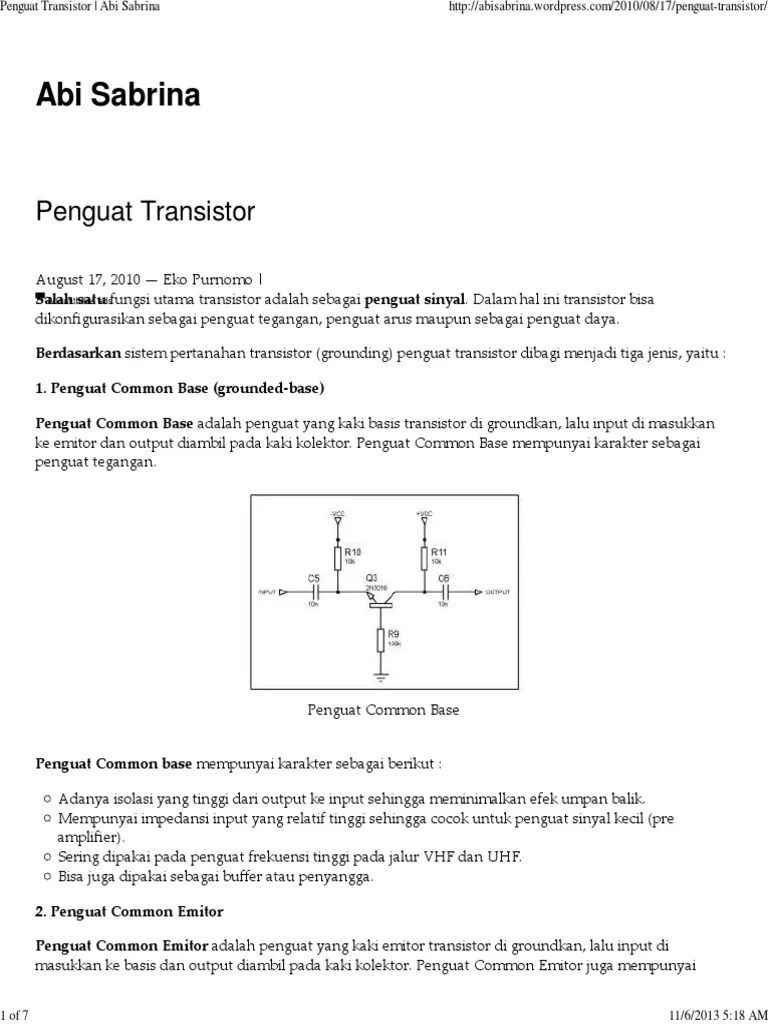 Penguat Transistor