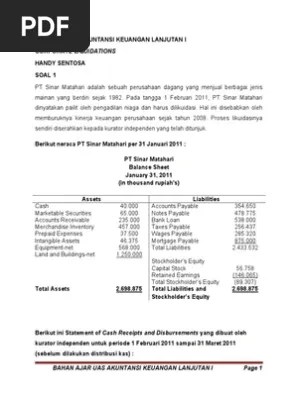Sumber latihan dwi martanifull description. Soal Latihan Akuntansi Keuangan Lanjutan I Bahan Uas Pdf