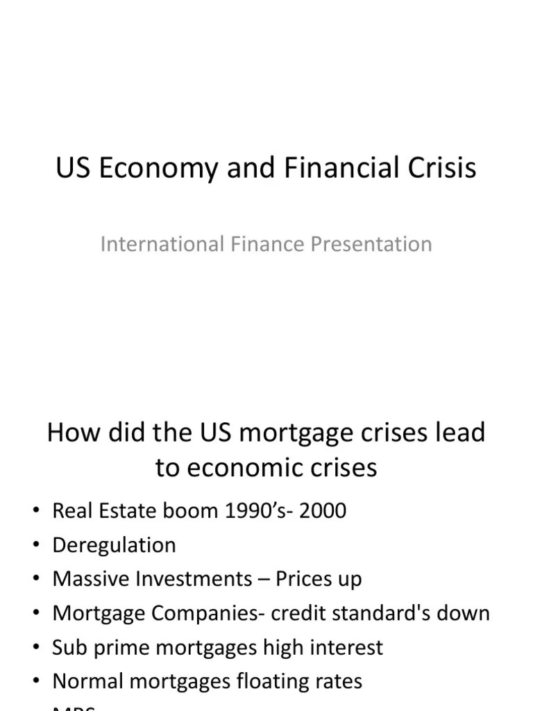 US Economy And Financial Crisis | PDF | Quantitative Easing | United ...
