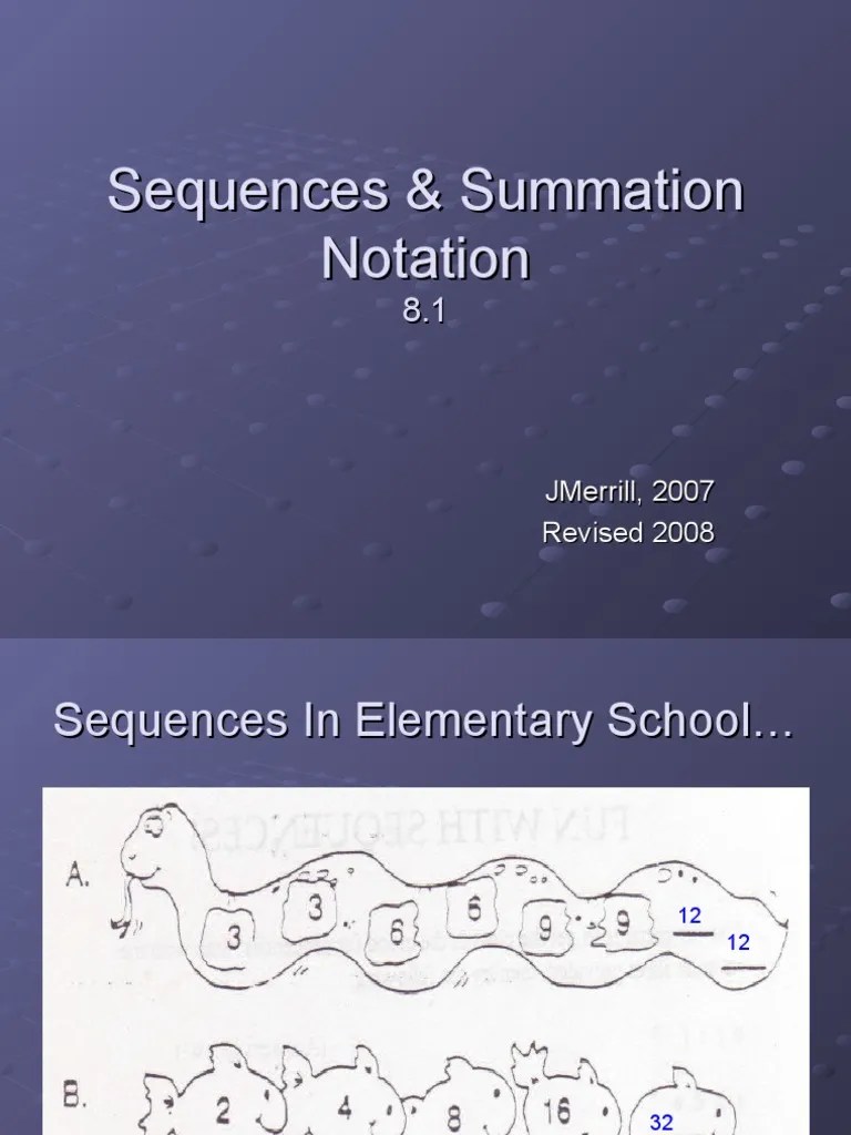 Sequences & Summation Notation | PDF | Summation | Lexicology
