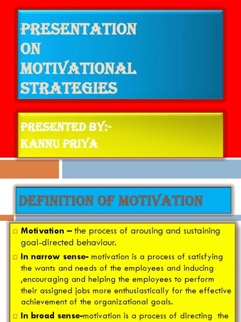 Motivational Strategies | PDF