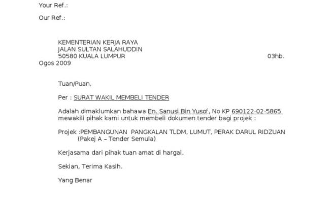 Syarikat 1965, bilangan ahli bagi perniagaan perkongsian mestilah. Contoh Surat Wakil Ambil Dokumen Cuitan Dokter