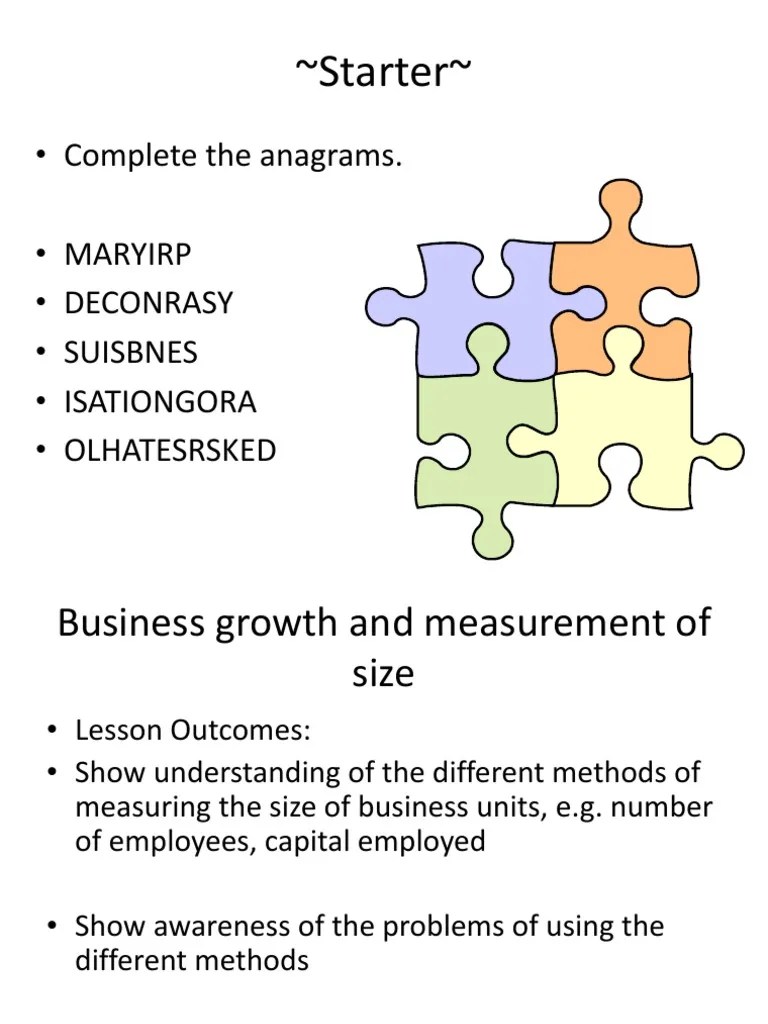 Business Growth And Measurement Of Size | PDF | Employment | Microeconomics
