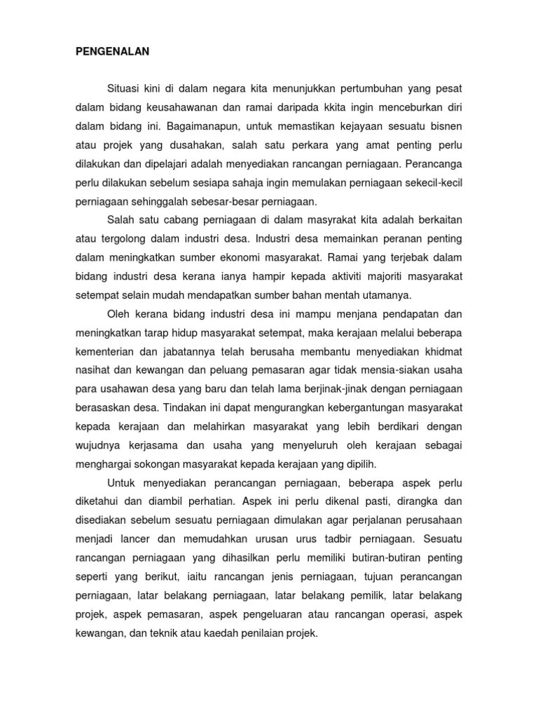 Contoh Kertas Kerja Rancangan Perniagaan Bakeri : Contoh Rancangan Perniagaan Bakeri