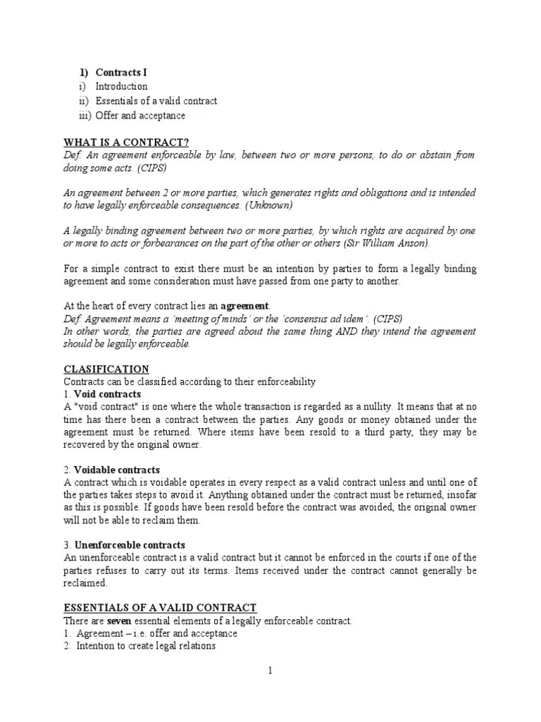 Contracts: Offer And Acceptance | PDF | Offer And Acceptance | Doctrine