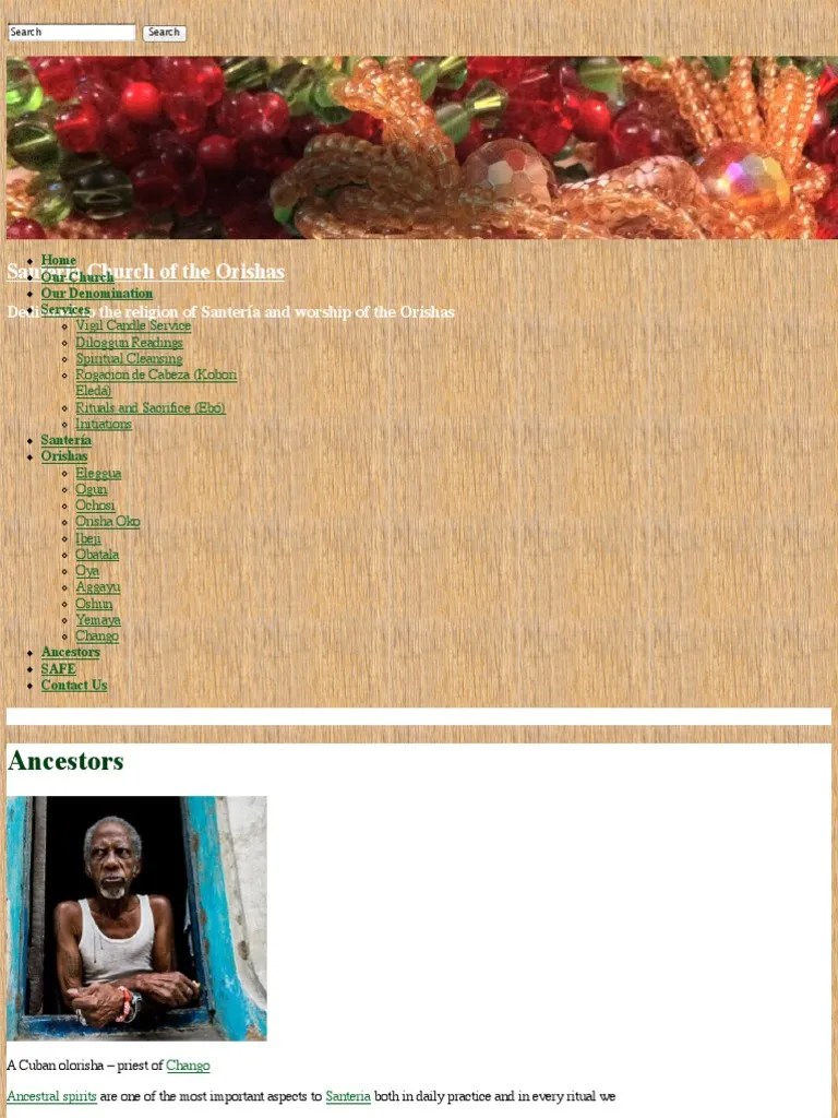 Ancestors Santeria Church Of The Orishas | Download Free PDF | Santería | Spiritism