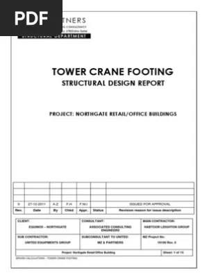 179134494 Tower Crane Footing Structural Design For All