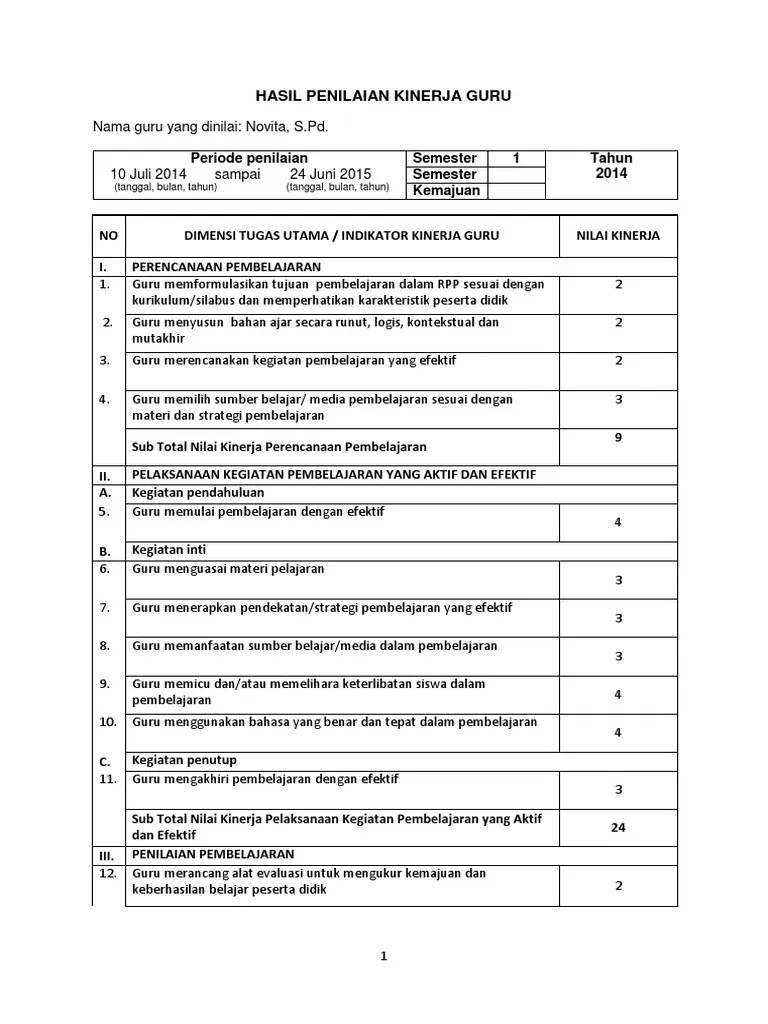 Guru mata pelajaran meliputi guru mata pelajaran sd/mi, smp/mts, . Contoh Analisis Hasil Pk Guru Untuk Pkb Pdf