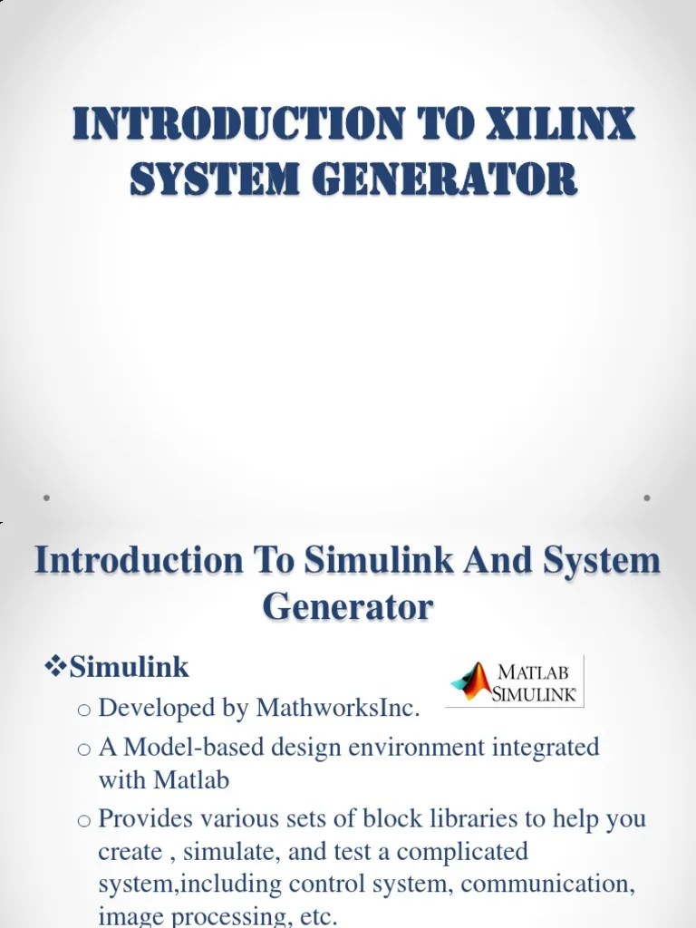 Introduction To Xilinx System Generator | PDF | Matlab | Rgb Color Model