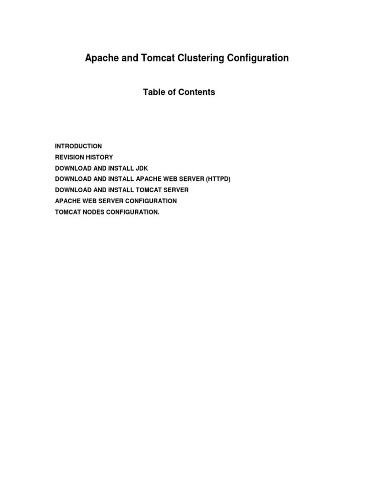 Apache Tomcat Clustering Tuning | PDF | Apache Http Server | Web Server