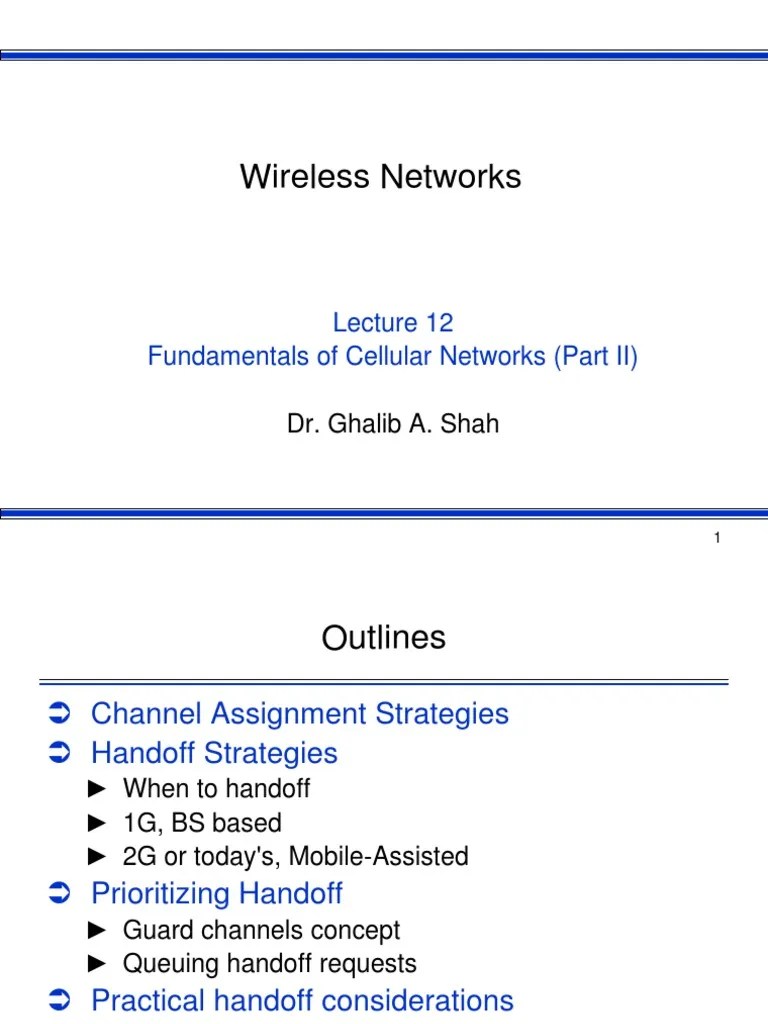 Wireless Networks - CS718 Power Point Slides Lecture 12 | PDF ...