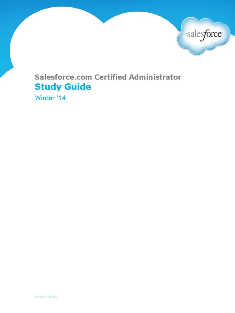Salesforce Certified Administrator | PDF | Salesforce.Com | System Administrator