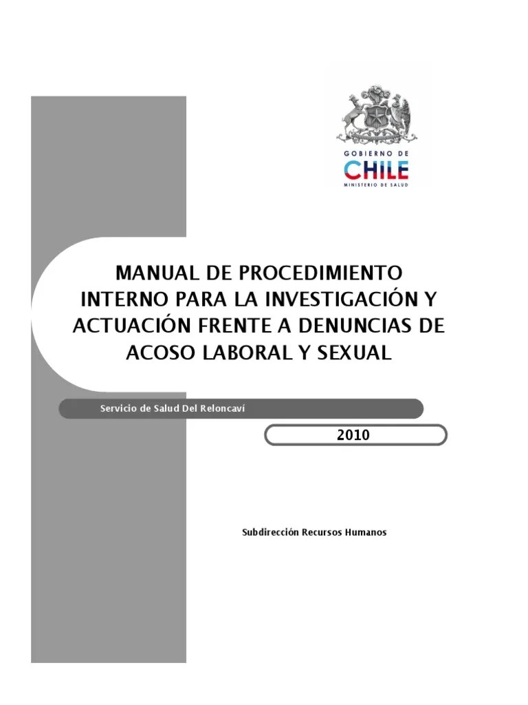 Manual De Acoso Laboral Y Sexual - 0 | PDF | Acoso Sexual | Derecho Laboral