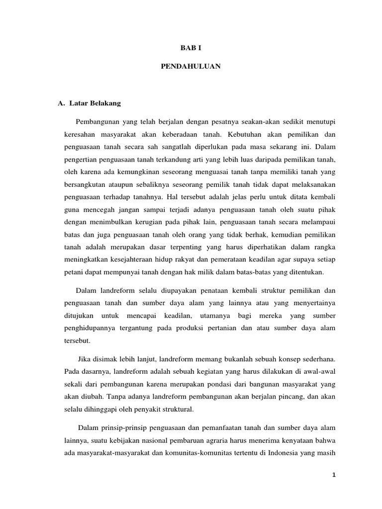 Makalah Agraria Tentang Land Reform | PDF