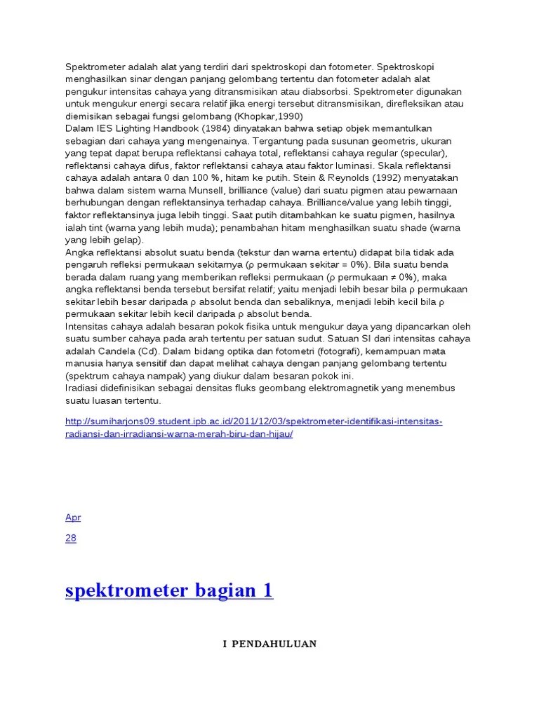 Tugas Spektrometer | PDF