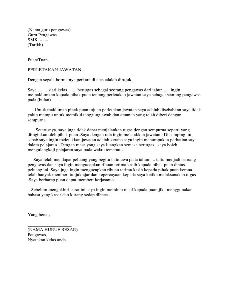 Contoh surat lantikan ajk masjid. Contoh Surat Letak Jawatan Ajk Contoh Surat
