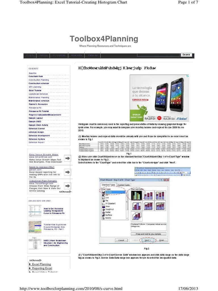 Excel Tutorial-Creating Histogram Chart | PDF | Microsoft Excel | Histogram