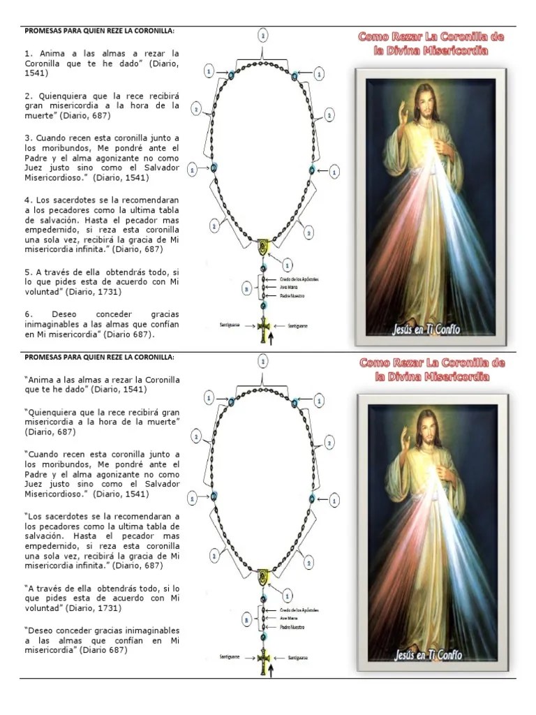 Como Rezar La Coronilla De La Divina Misericordia | PDF | María, Madre ...