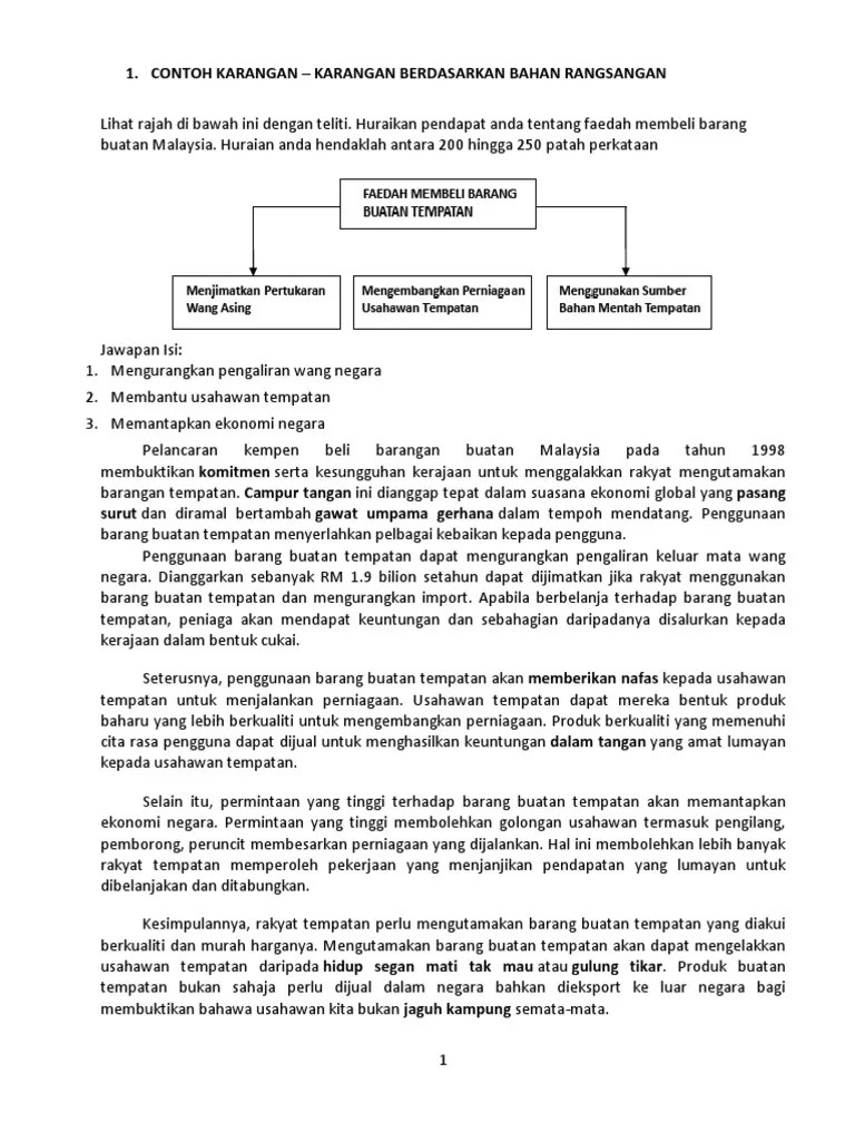 Contoh Karangan Rangsangan Spm 2021 - Contoh Karangan Bahasa Melayu Spm Stpm Pt3 Upsr Karangan Net