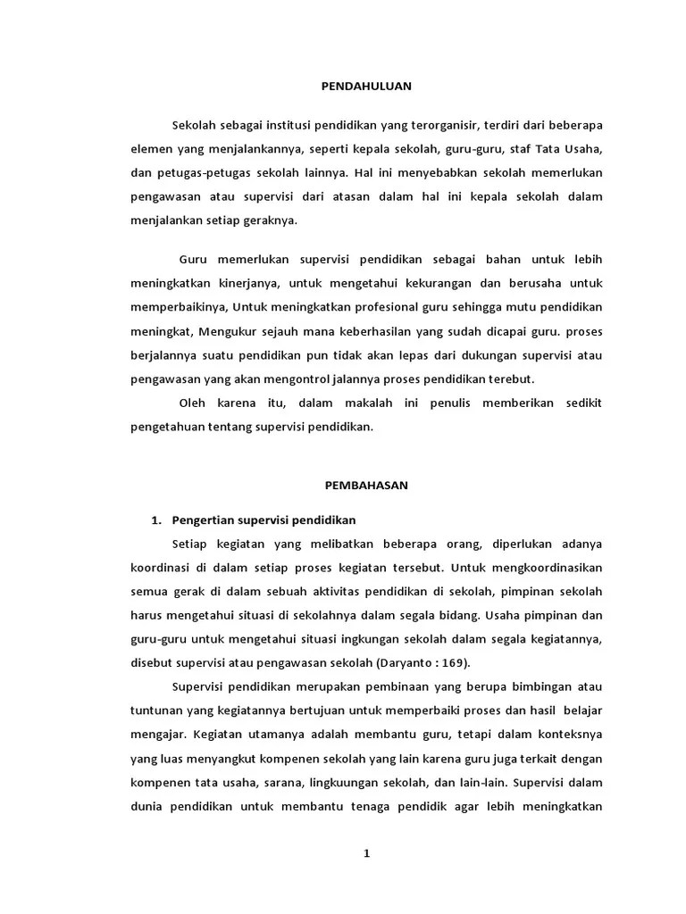Makalah Supervisi Pendidikan | PDF