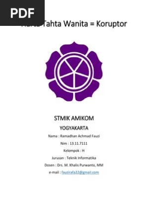Contoh Makalah Tentang Harta Tahta Wanita Koruptor