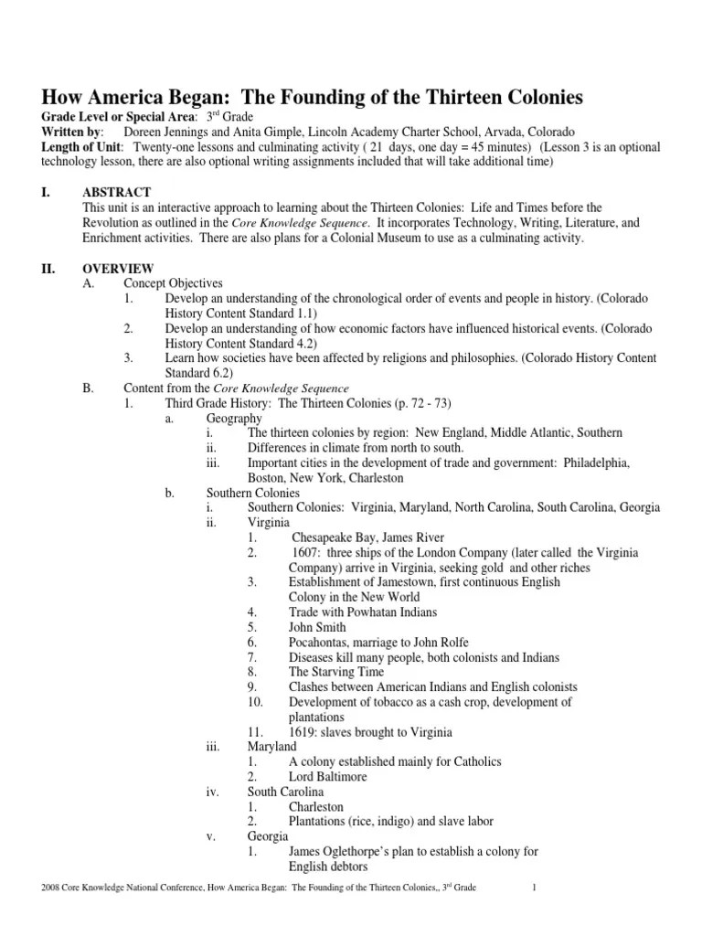 How America Began The Founding Of The Thirteen Colonies PDF | PDF | Massachusetts Bay Colony ...