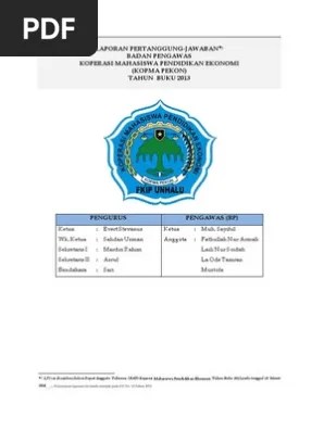 Bermanfaat bagi koperasi, anggota, pengurus, pengawas dan masyarakat untuk lebih. Laporan Pengawas Pdf