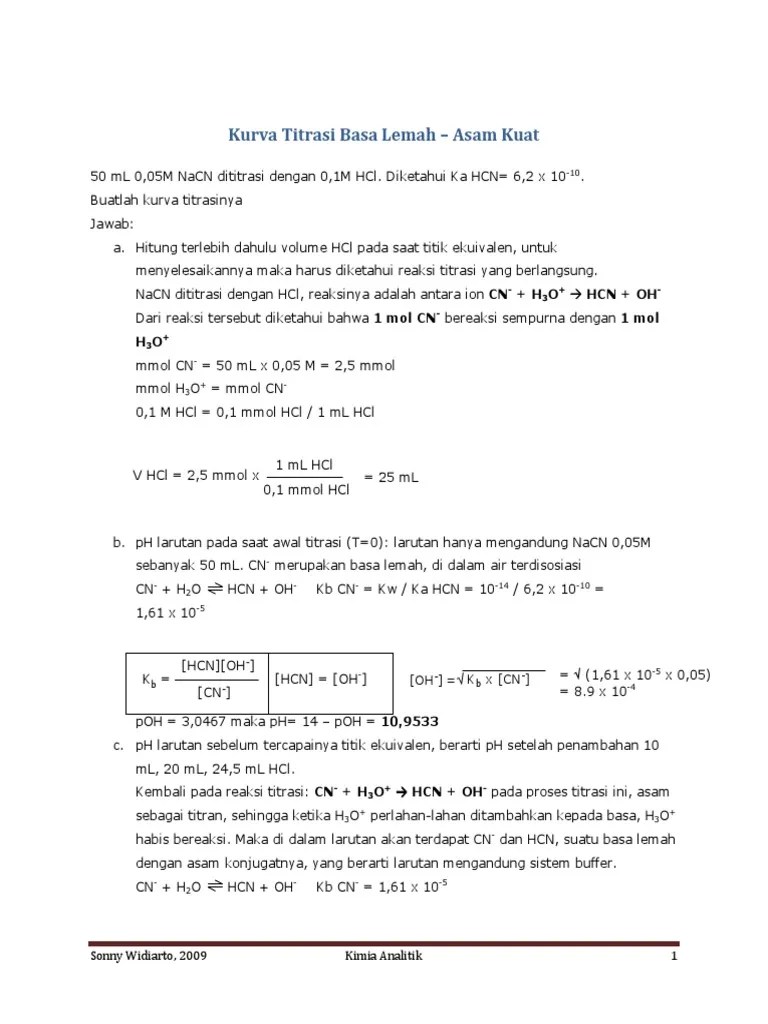 Cara Membuat Kurva Titrasi | PDF