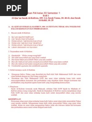 Pendidikan Agama Islam Kelas Xii 