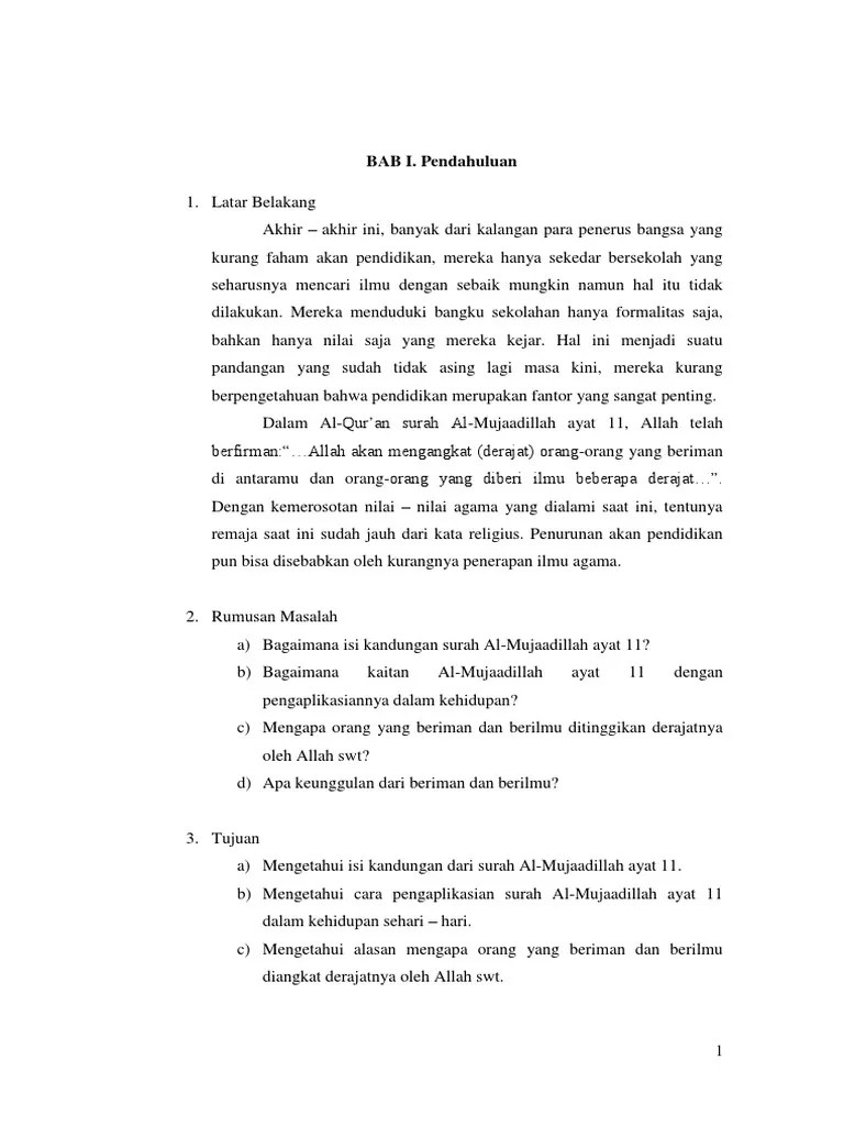 Makalah Al Mujadalah | PDF