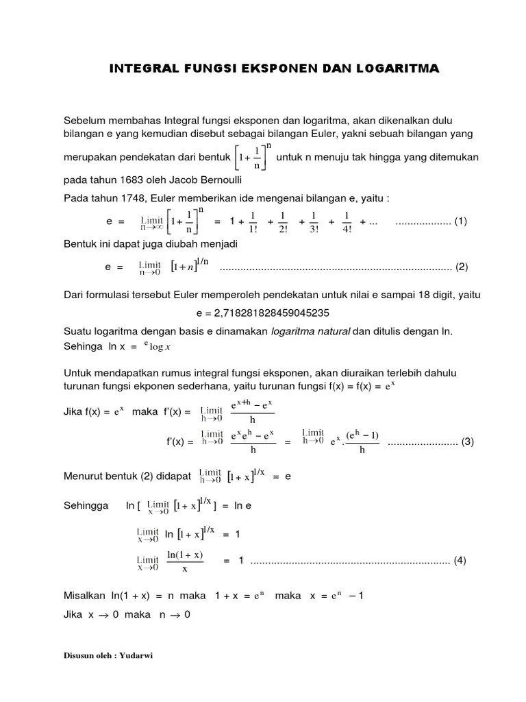 Pdf Contoh Soal Eksponen Dan Logaritma Marlina Gheuliz Academia Edu 