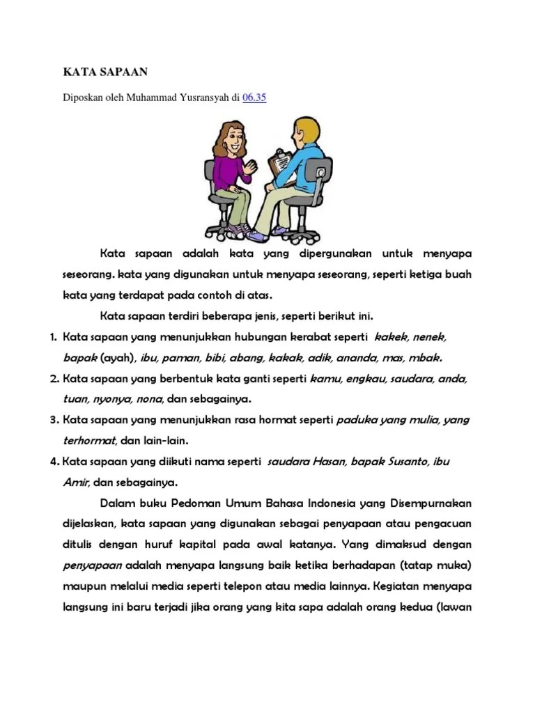 Contoh Kalimat Sapaan Dalam Pidato – Pigura