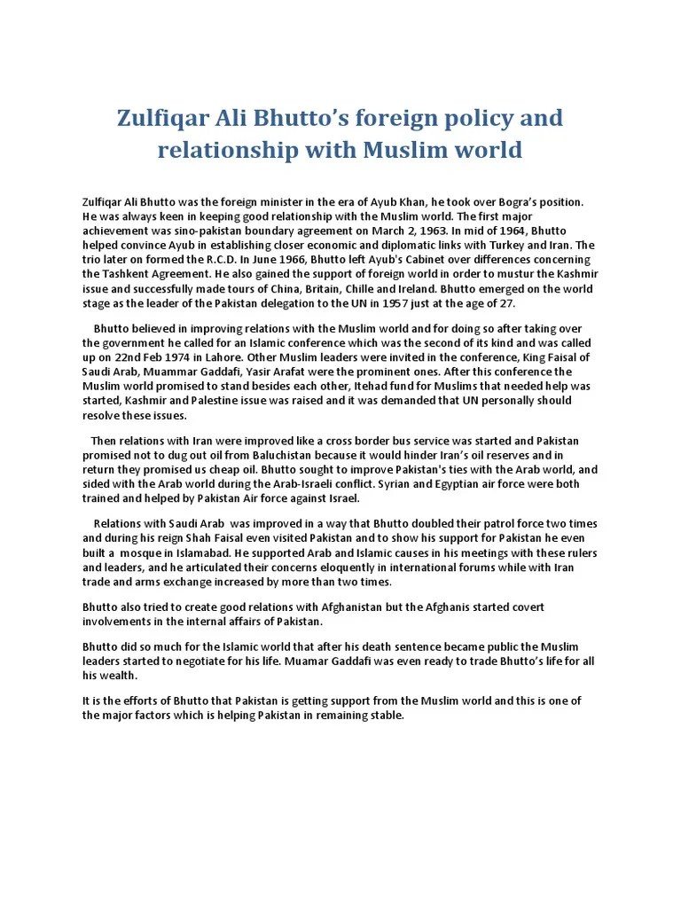 Assignment Pakistan History | PDF | Zulfikar Ali Bhutto | Pakistan