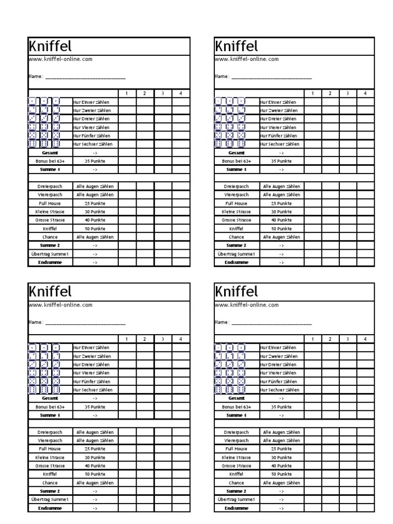 Yatzy spiel vorlage 16 pdf kniffel vorlage amira vorlage site. kniffel-blatt