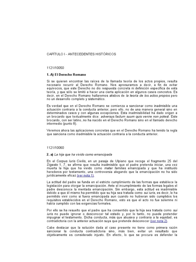 Borda Alejandro Los Actos Propios | PDF