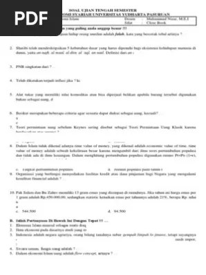 Apa yang kamu ketahui tentang ekonomi makro ? Soal Uts Makro Ekonomi Islam Semester 4 Pdf