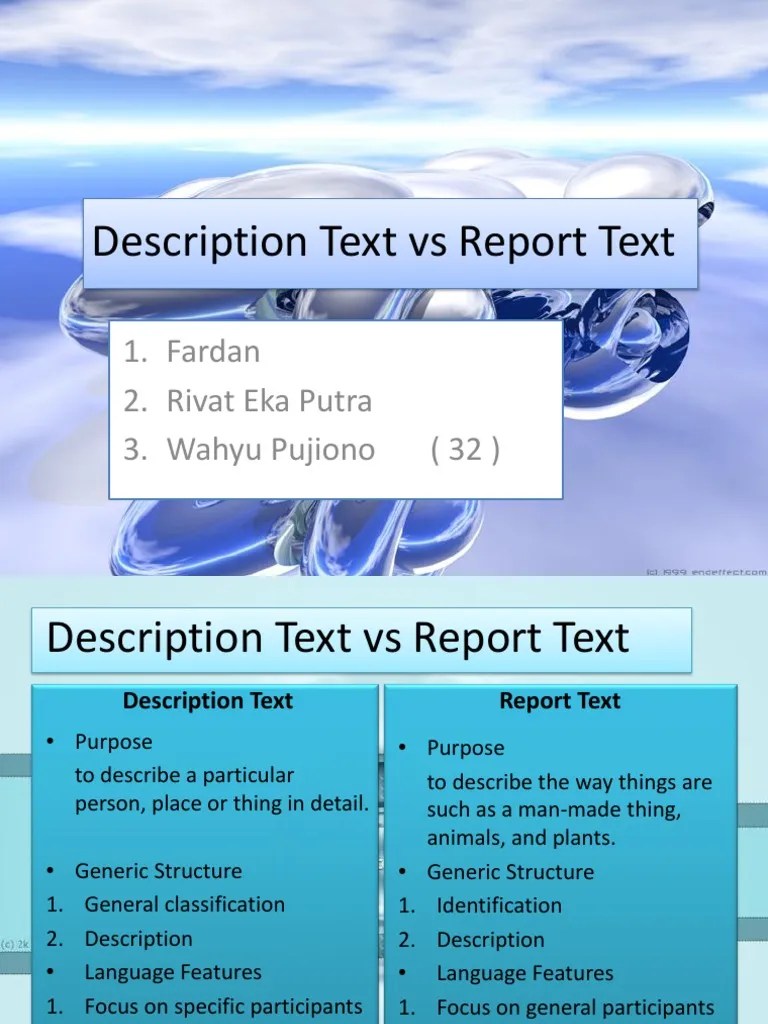 Struktur umum (general structure) dari report text dengan tema hewan. Descriptive Text And Report Text Pdf Flowers Elephant