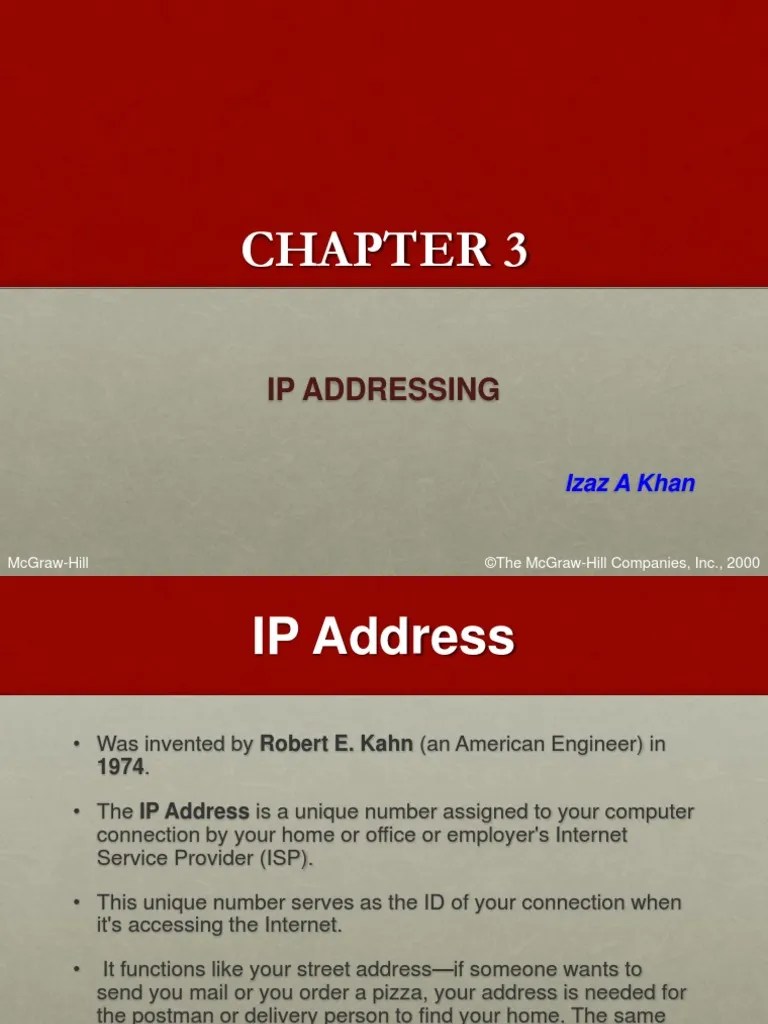 Networking Chp#3 IP Addressing | PDF | Ip Address | Router (Computing)