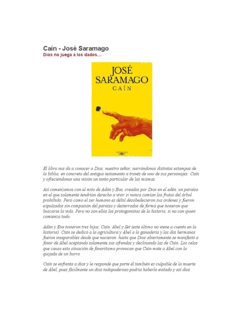 Analisis Libro Cain-Jose Saramago | PDF | Caín Y Abel | Cristianismo