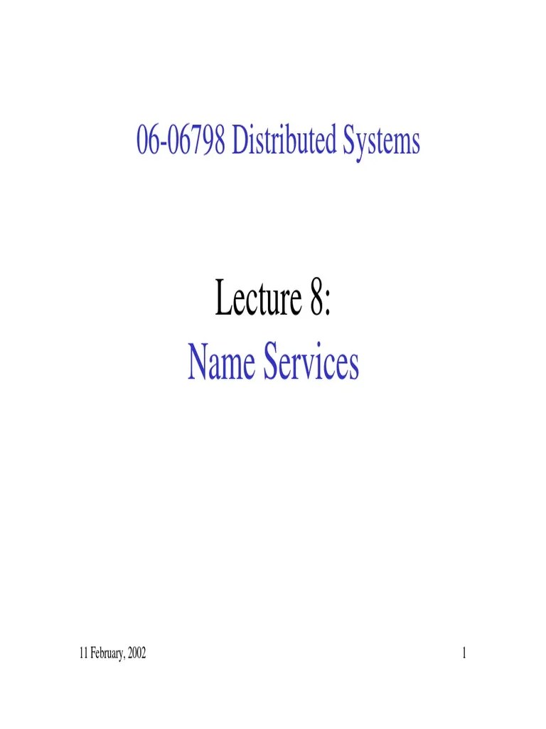 Lec 08 S | PDF | Domain Name System | Domain Name
