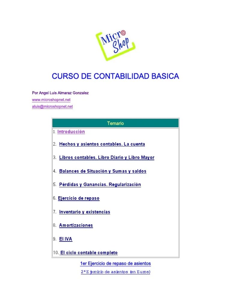 Curso De Contabilidad Basica PDF | PDF | Amortización (Negocio ...