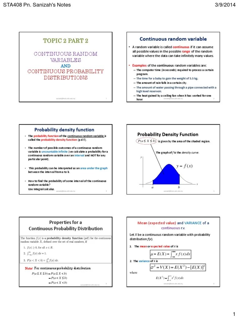CHAPTER 1 Part 2 Student | PDF | Normal Distribution | Probability ...