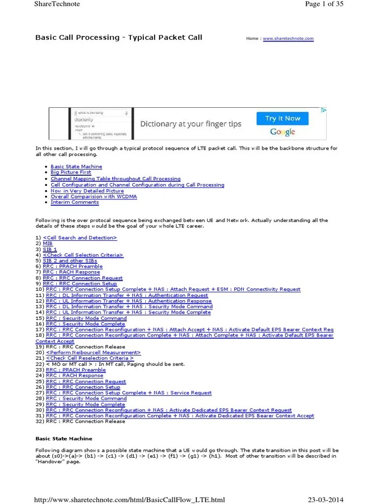 LTE Call Flow | PDF | Boolean Data Type | Transmission Control Protocol